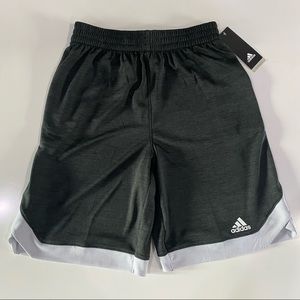 NWT Adidas Boys Size Large 14-16 Grey Shorts Athletic Basketball New